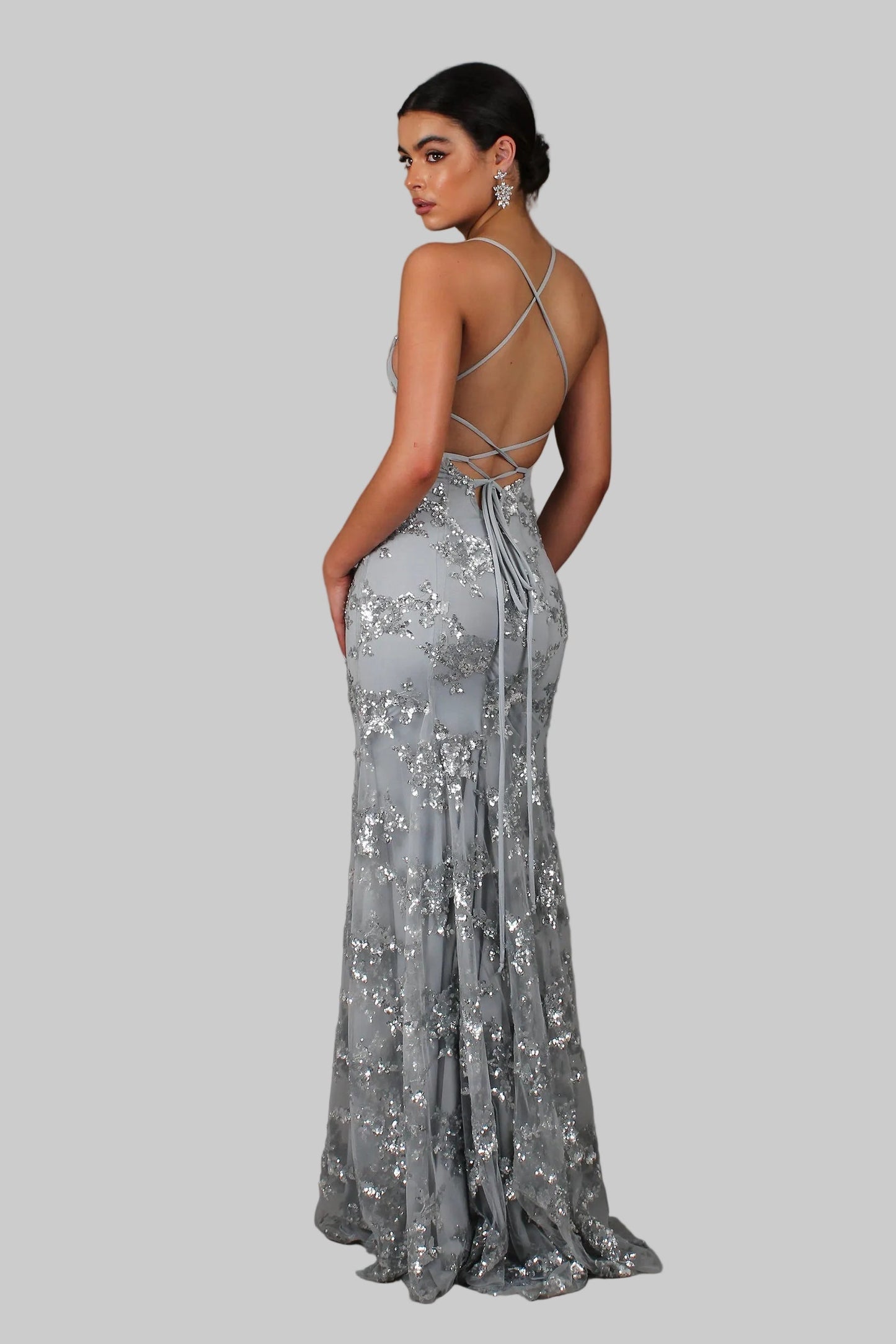 Bianca Lombardi | Vestido largo brillante para un look inolvidable