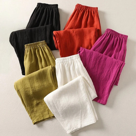 Bianca Lombardi | Pantalones holgados de algodón y lino
