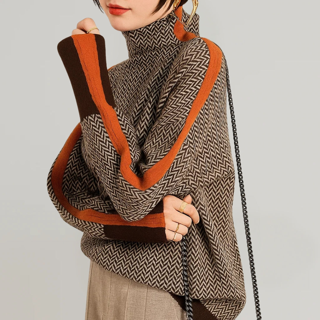 Bianca Lombadi |  Jersey elegante con cuello estructurado