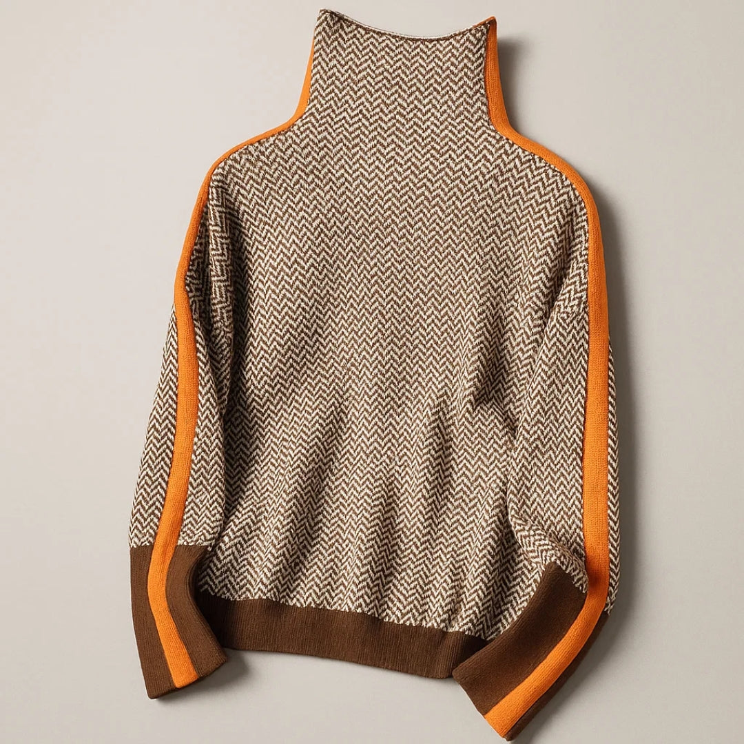 Bianca Lombadi |  Jersey elegante con cuello estructurado