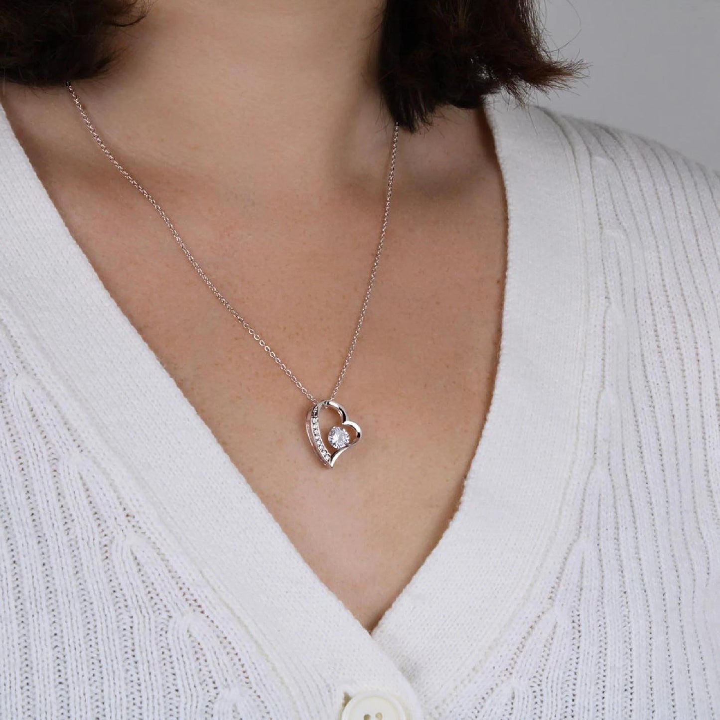 Bianca Lombardi |                                                                              Collar con colgante de corazón en oro blanco de 14k