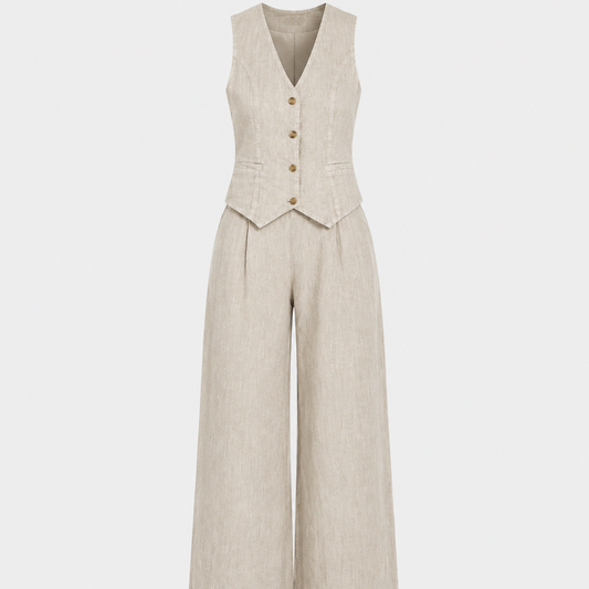 Bianca Lombardi | Conjunto de chaqueta sin mangas y pantalón