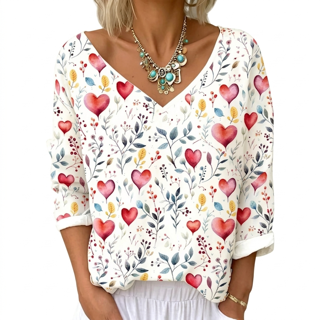 Bianca Lombardi | Blusa estampada de corazones