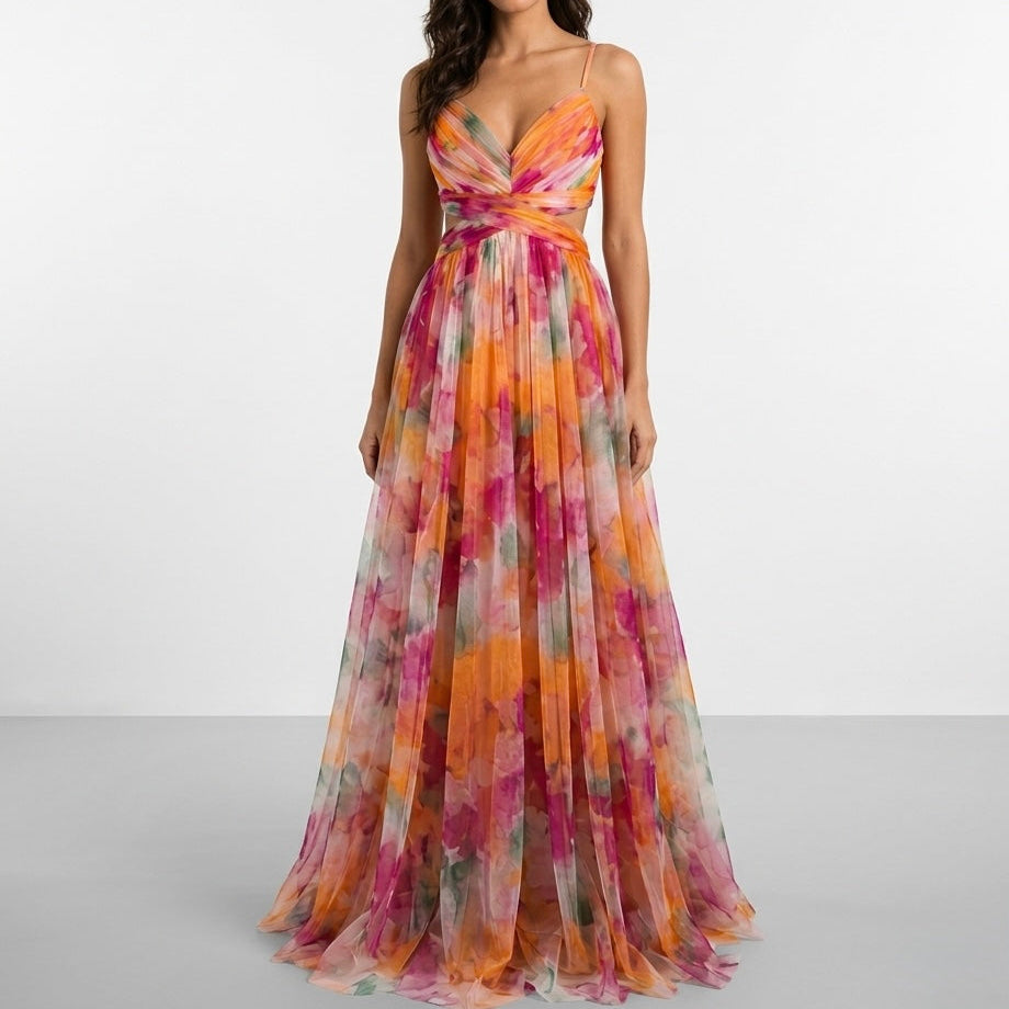 Bianca Lombardi | Vestido largo «Elegancia floral»