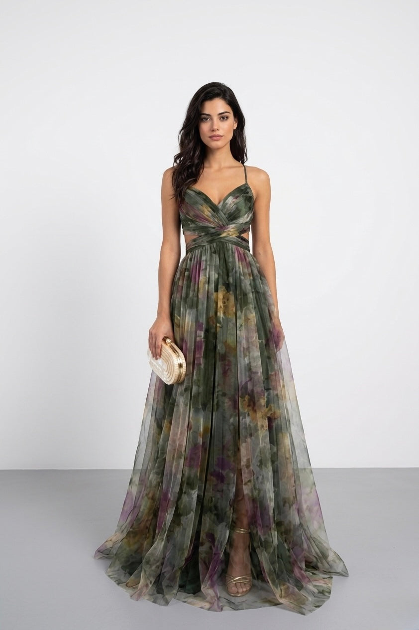Bianca Lombardi | Vestido largo «Elegancia floral»