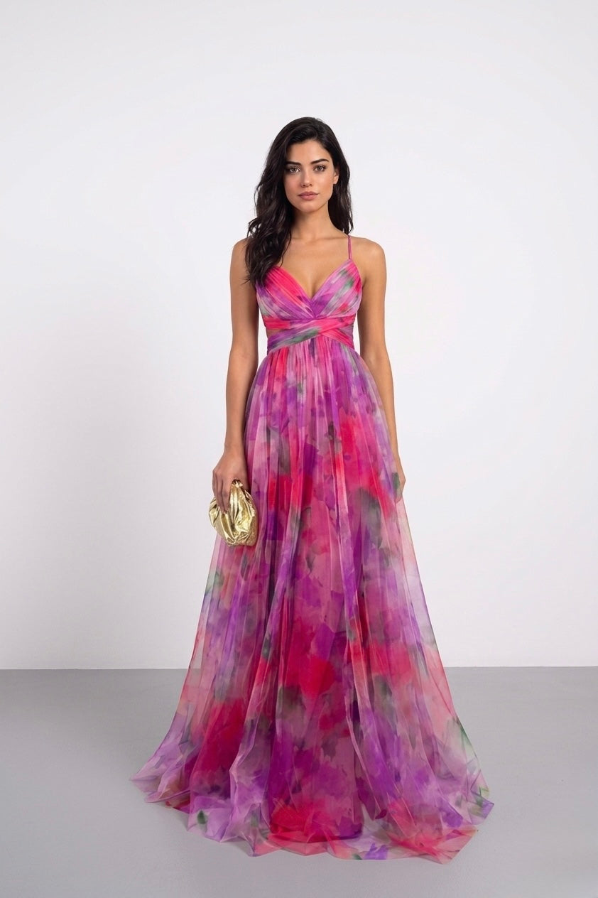 Bianca Lombardi | Vestido largo «Elegancia floral»