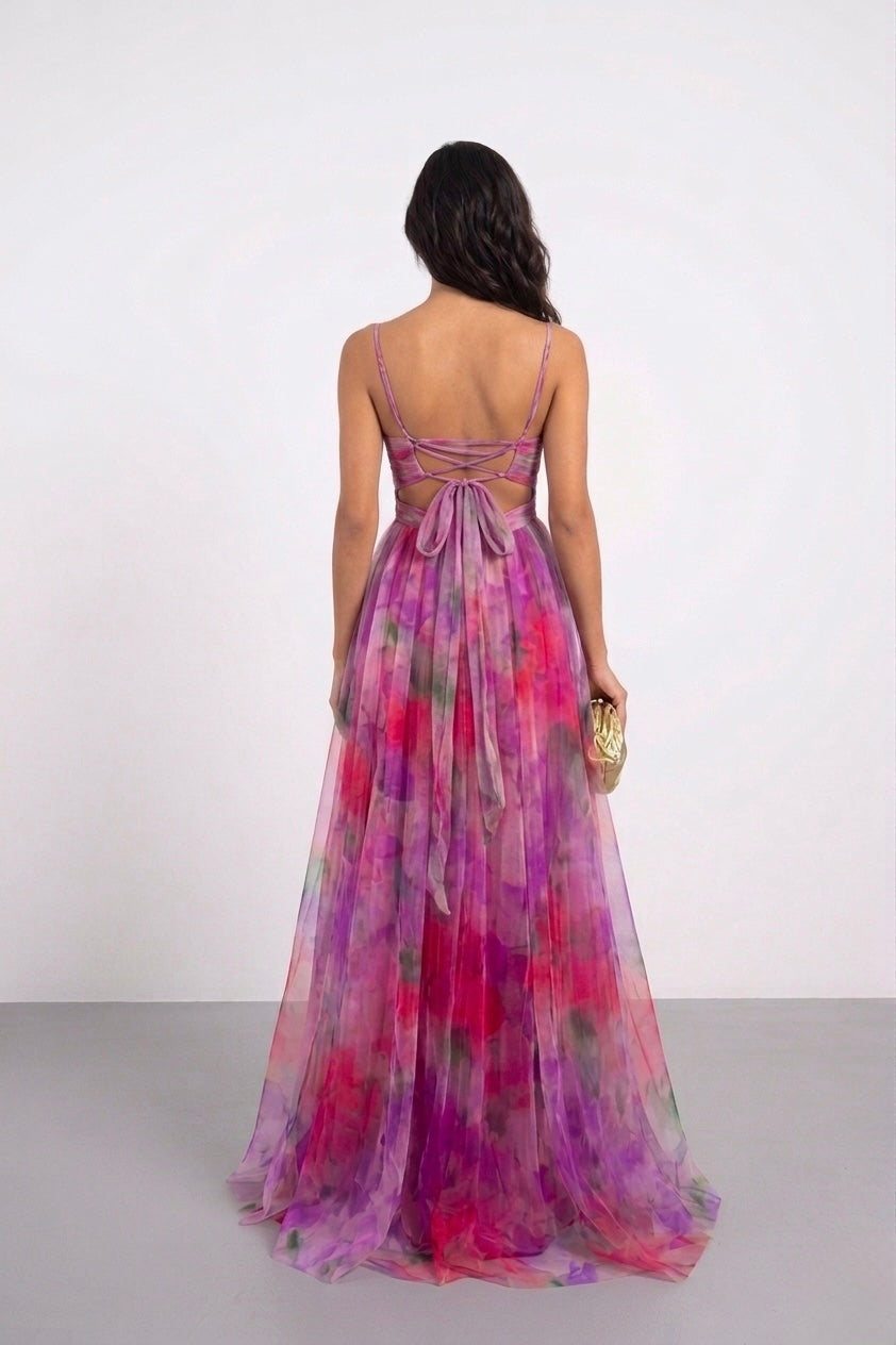 Bianca Lombardi | Vestido largo «Elegancia floral»