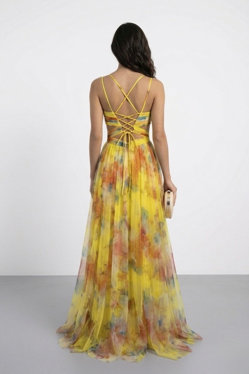 Bianca Lombardi | Vestido largo «Elegancia floral»