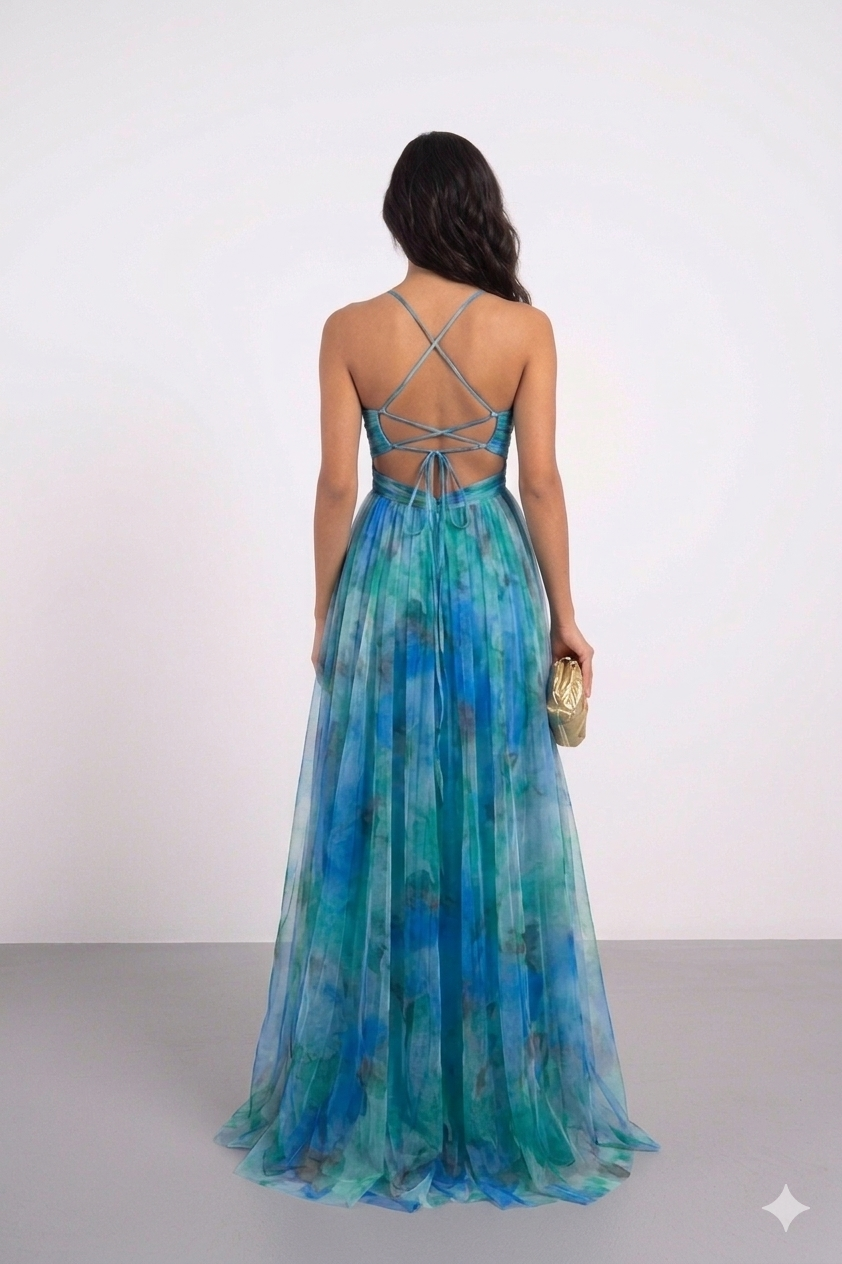 Bianca Lombardi | Vestido largo «Elegancia floral»