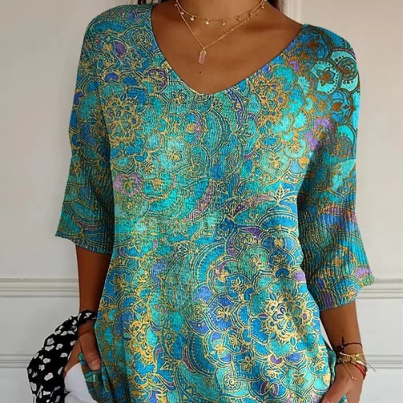 Bianca Lombardi | Blusa fluida y elegante con un estampado refinado