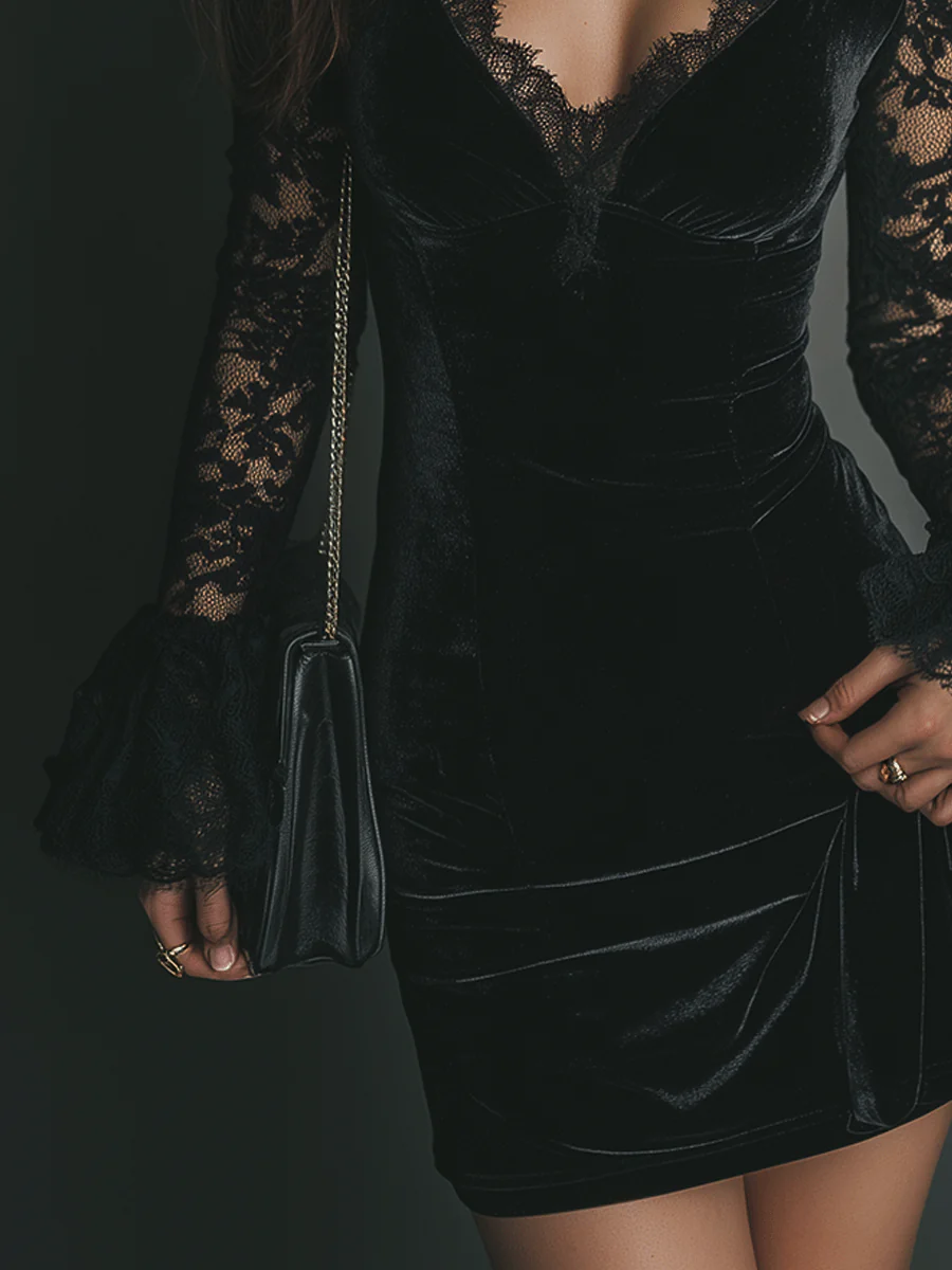 Bianca Lombardi | Un vestido de terciopelo con un encanto irresistible