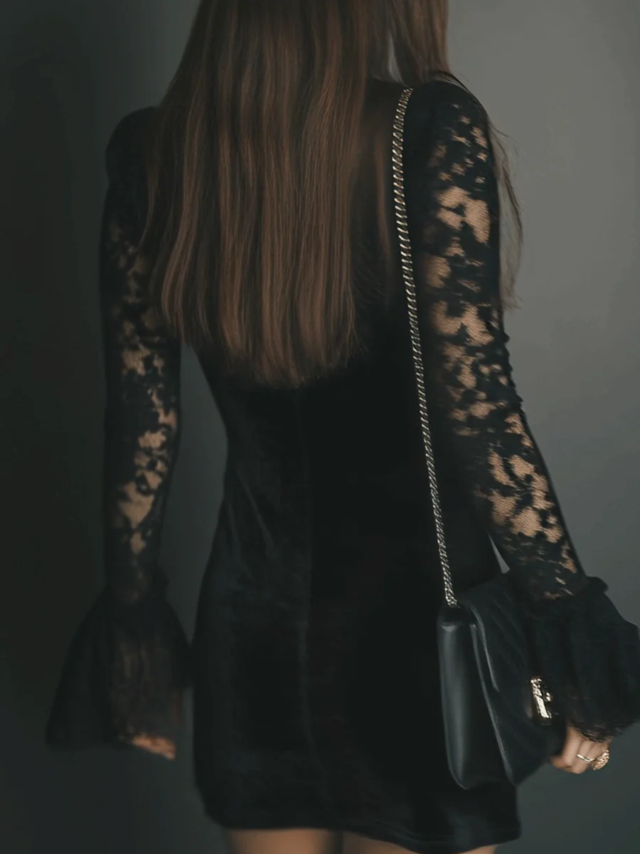 Bianca Lombardi | Un vestido de terciopelo con un encanto irresistible