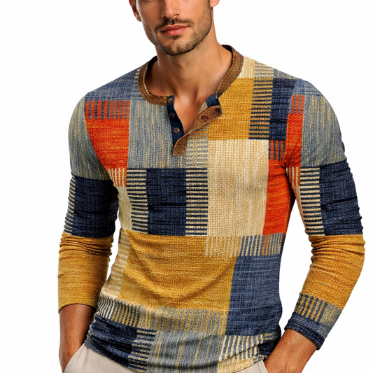Bianca Lombardi | CAMISA DE PATCHWORK COLORIDA PARA HOMBRE
