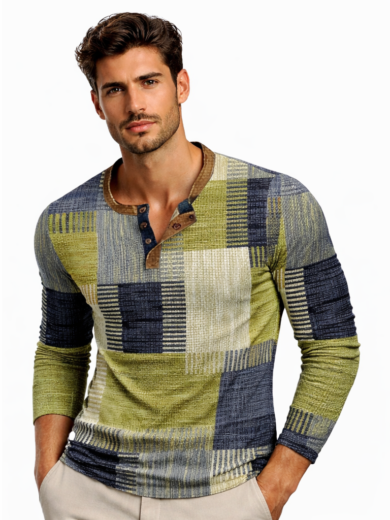 Bianca Lombardi | CAMISA DE PATCHWORK COLORIDA PARA HOMBRE