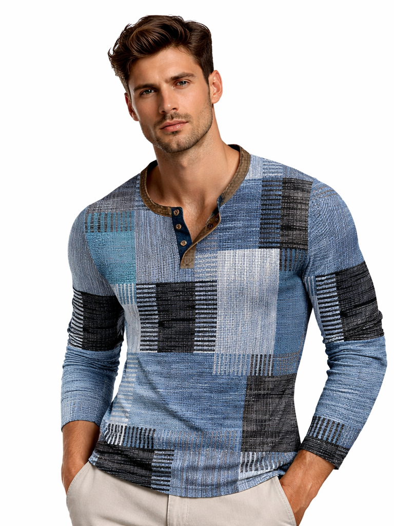 Bianca Lombardi | CAMISA DE PATCHWORK COLORIDA PARA HOMBRE