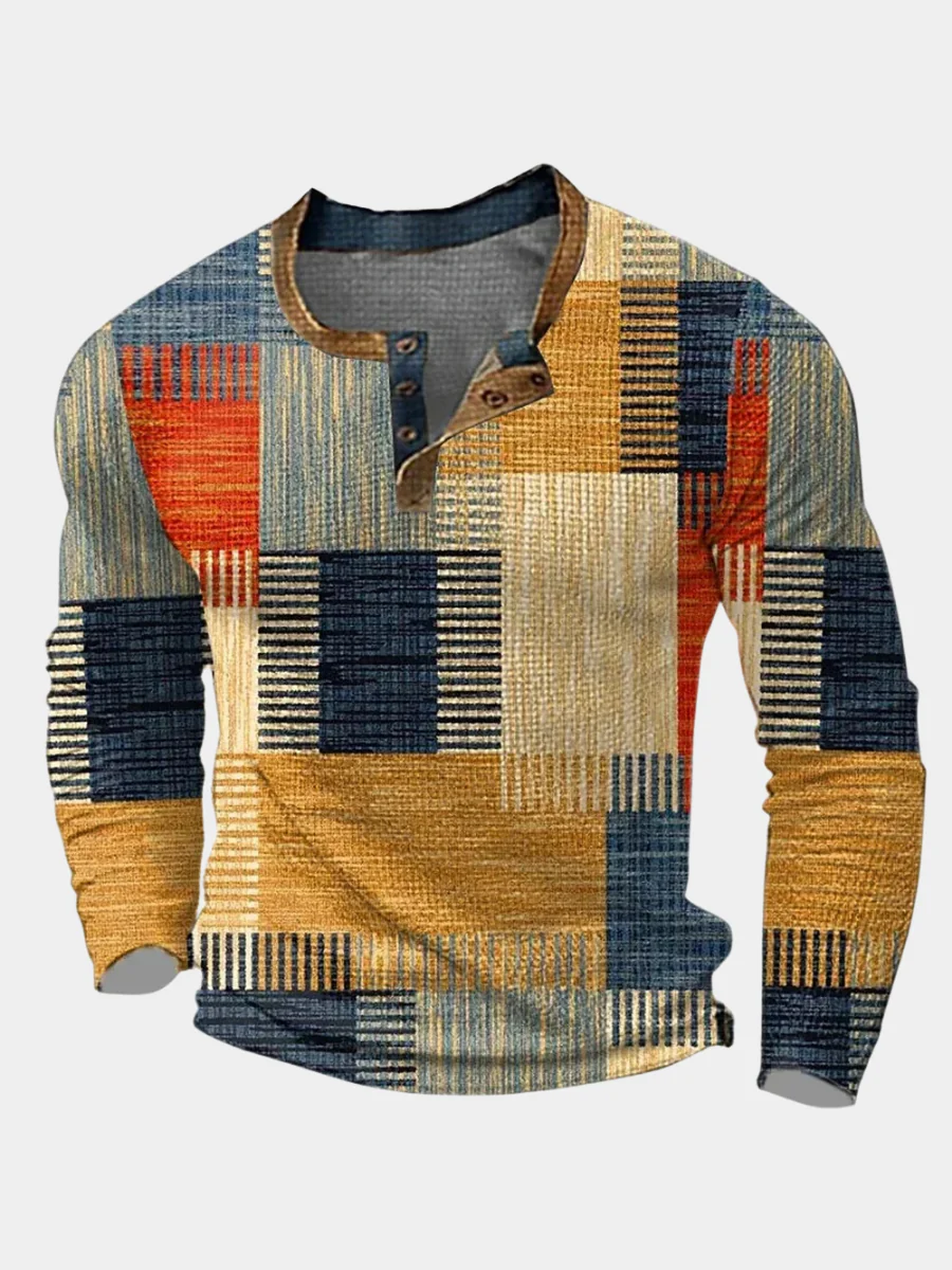 Bianca Lombardi | CAMISA DE PATCHWORK COLORIDA PARA HOMBRE