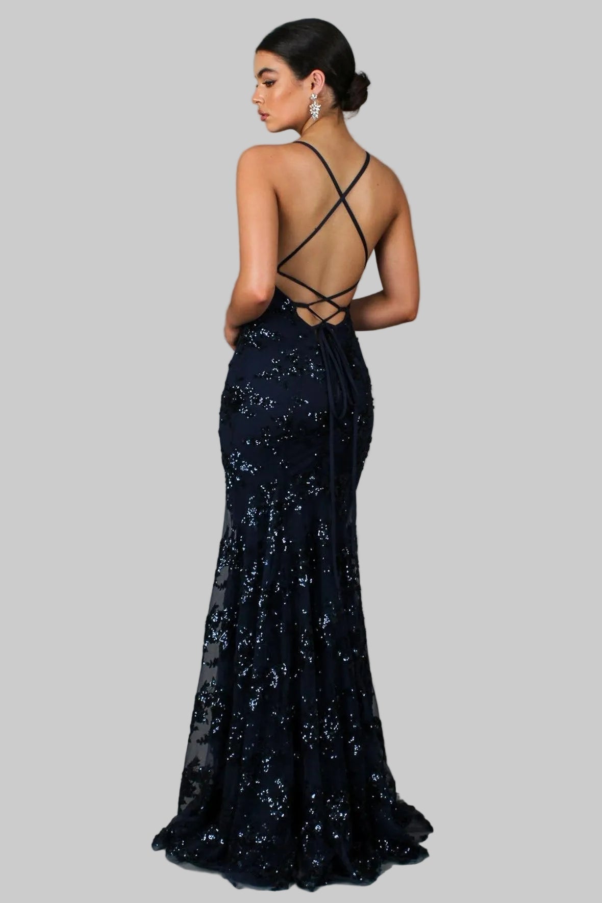 Bianca Lombardi | Vestido largo brillante para un look inolvidable