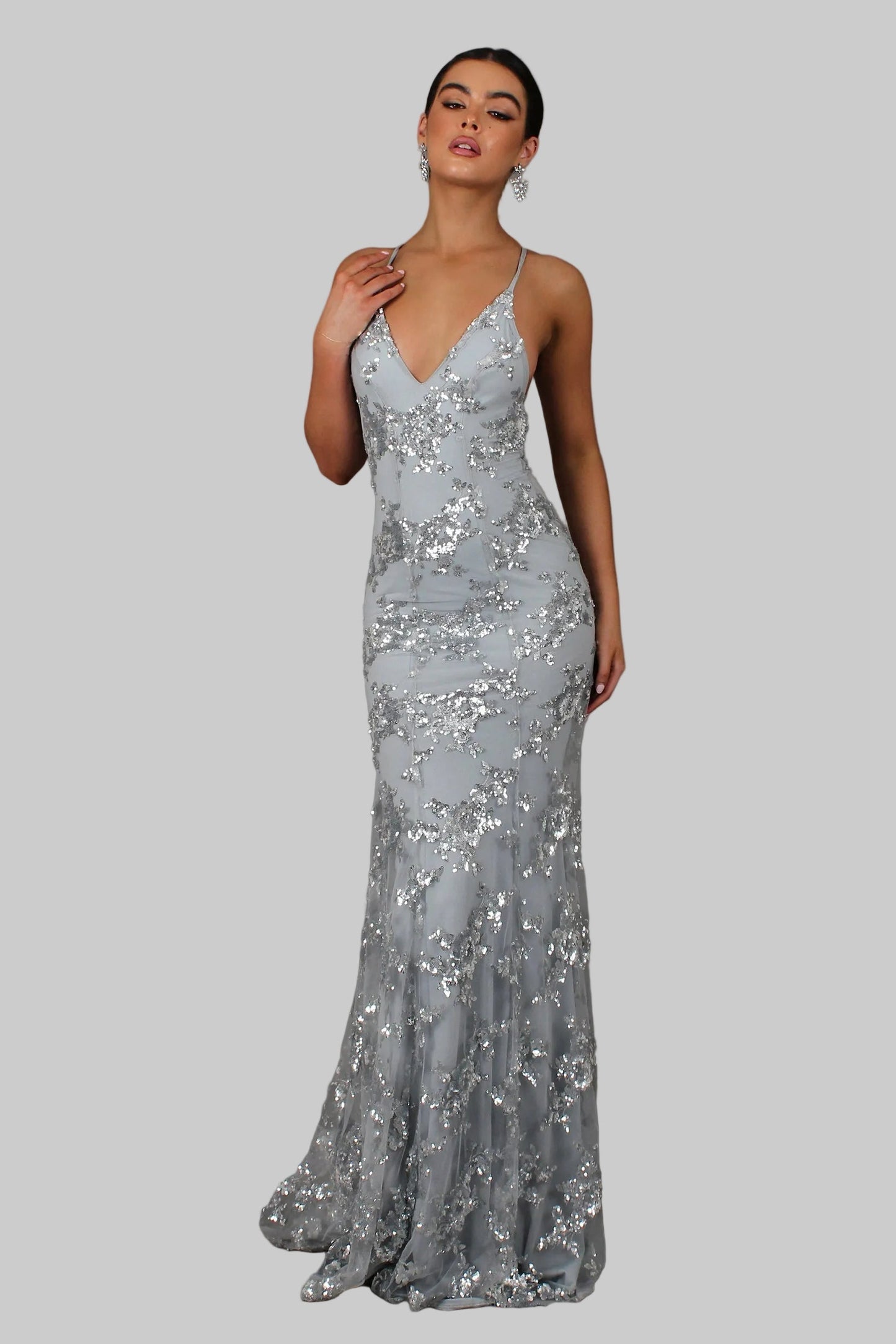 Bianca Lombardi | Vestido largo brillante para un look inolvidable